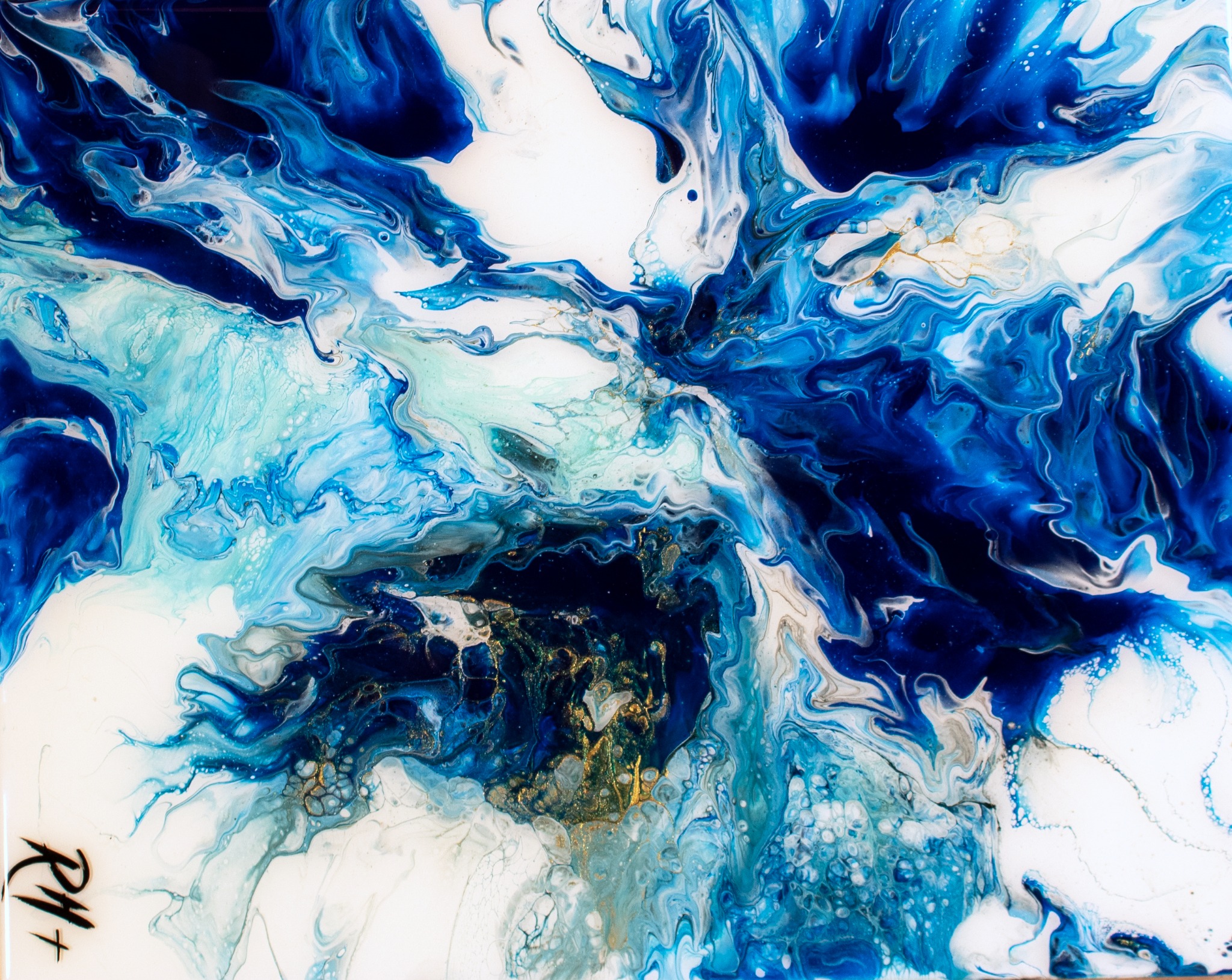 Deep Bloom — 30 × 20 — Mixed Media