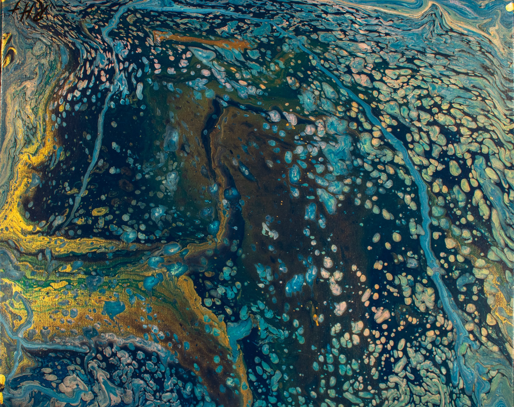 Midnight Basin — 30 × 24 — Resin